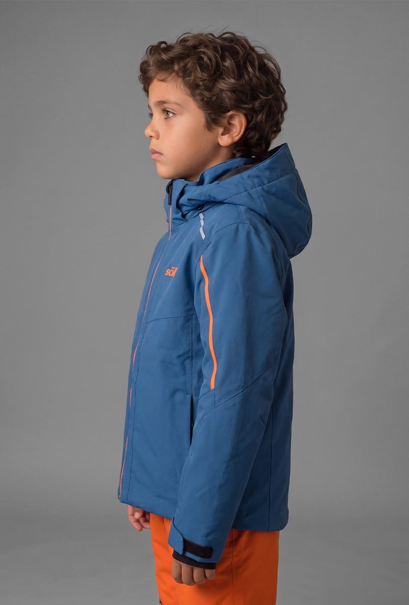 Giacca da sci bambini Söll RASCH Petrol – vista laterale - 3