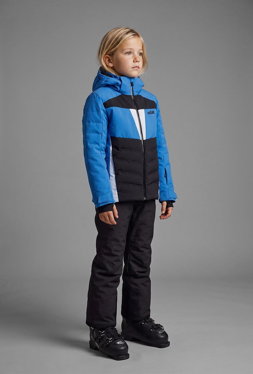 Giacca da sci bambini Söll SYCLONE Blue – vista frontale - 2