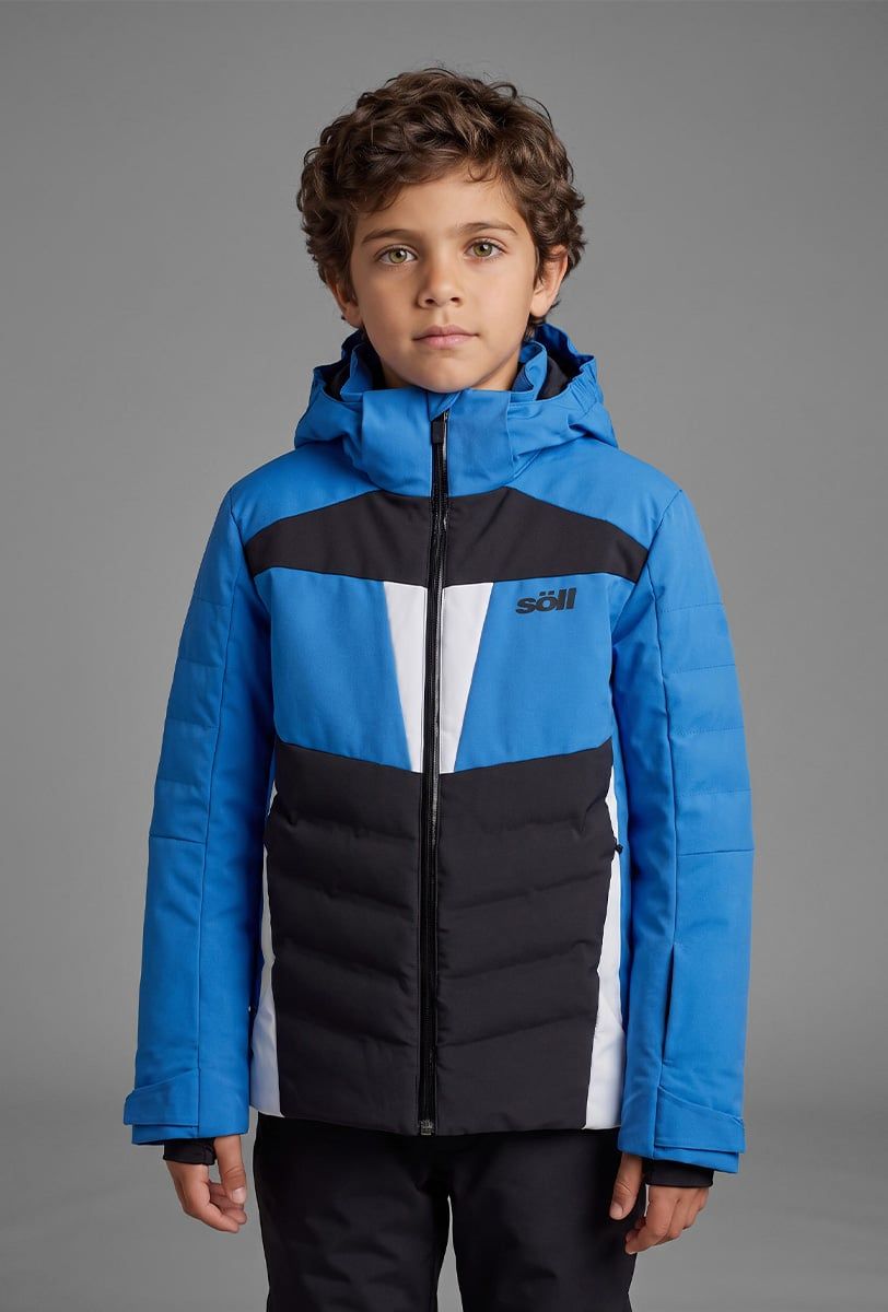 Giacca da sci bambini Söll SYCLONE Blue – vista frontale - 4