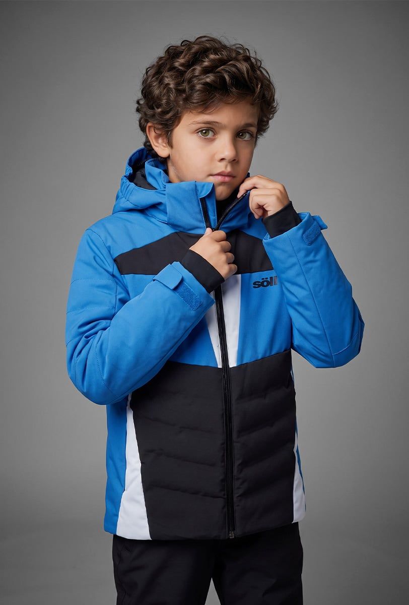 Giacca da sci bambini Söll SYCLONE Blue – primo piano - 5