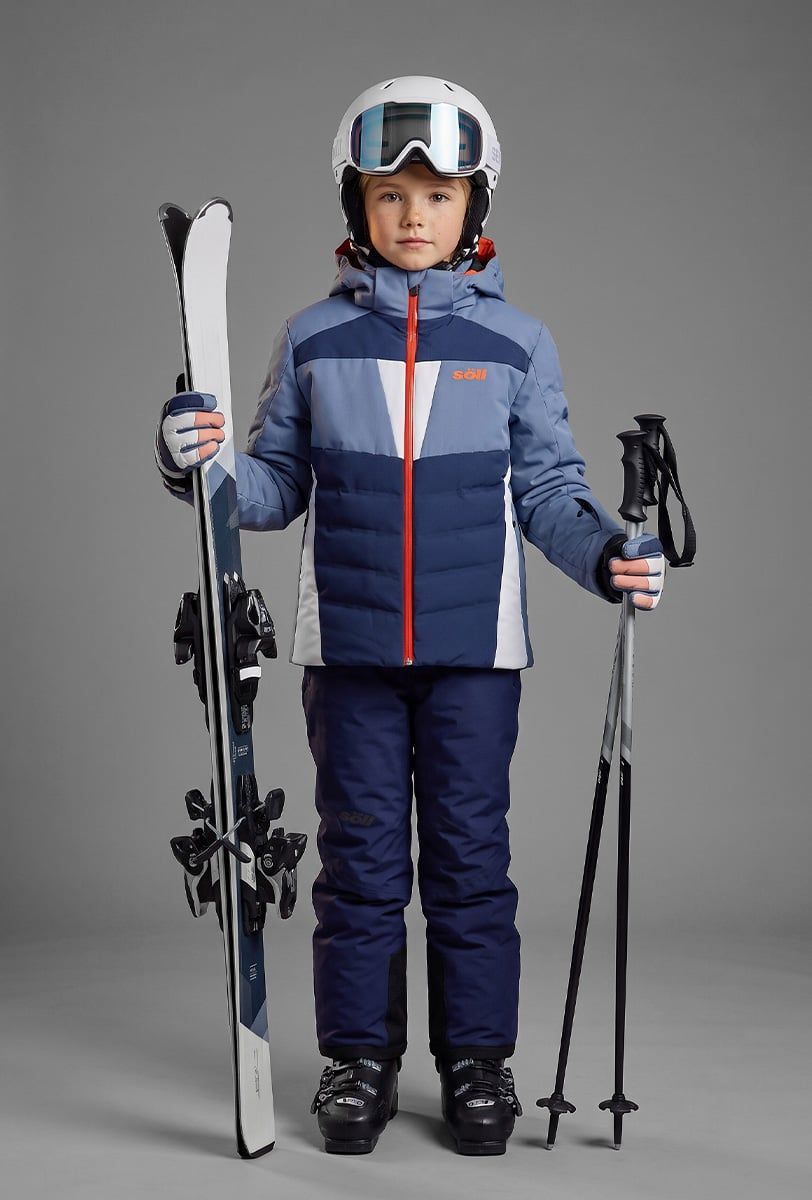 Giacca da sci bambini Söll SYCLONE Moonlight Blue – con sci - 2