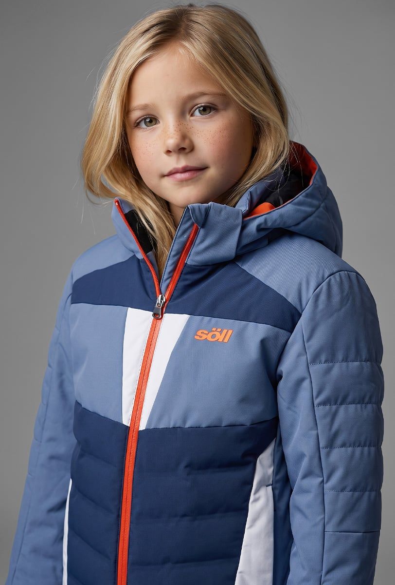 Giacca da sci bambini Söll SYCLONE Moonlight Blue – primo piano - 3