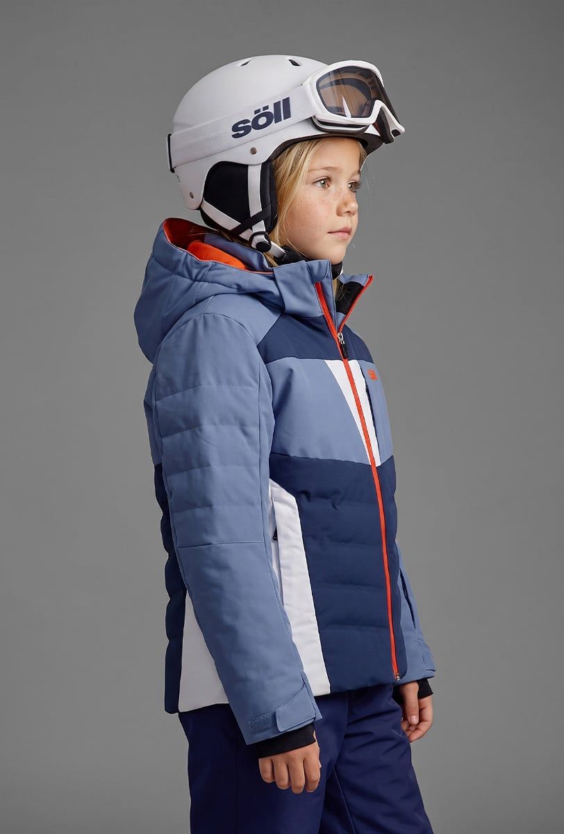 Giacca da sci bambini Söll SYCLONE Moonlight Blue – vista laterale - 4