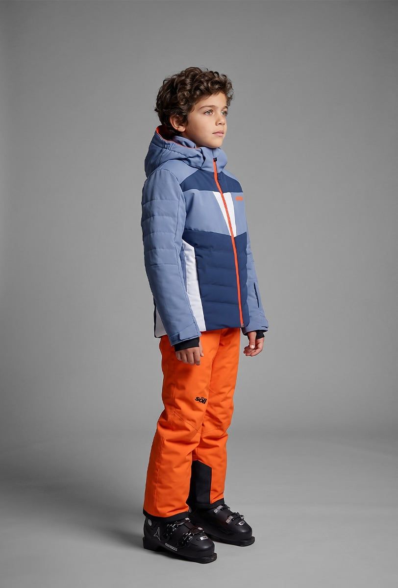 Giacca da sci bambini Söll SYCLONE Moonlight Blue – vista laterale - 5