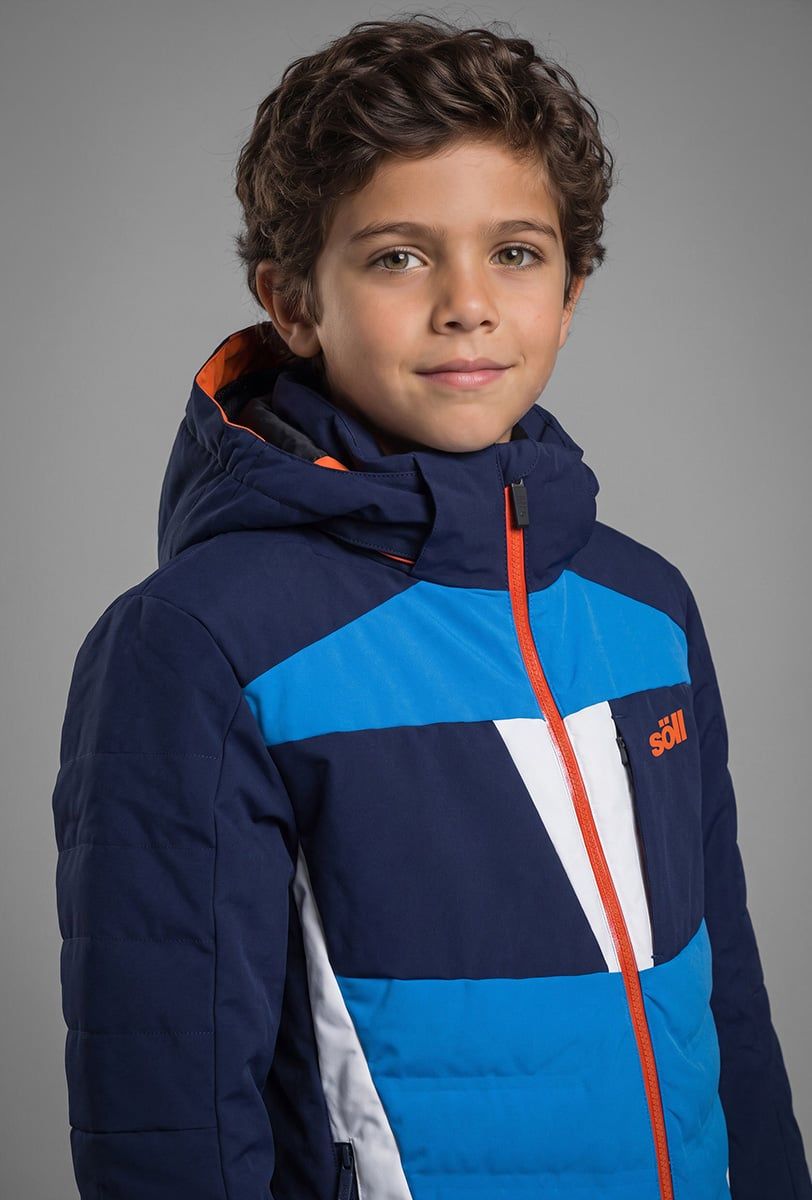 Giacca da sci bambini Söll SYCLONE Navy – primo piano - 2