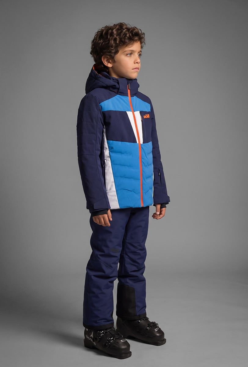 Giacca da sci bambini Söll SYCLONE Navy – vista frontale - 3
