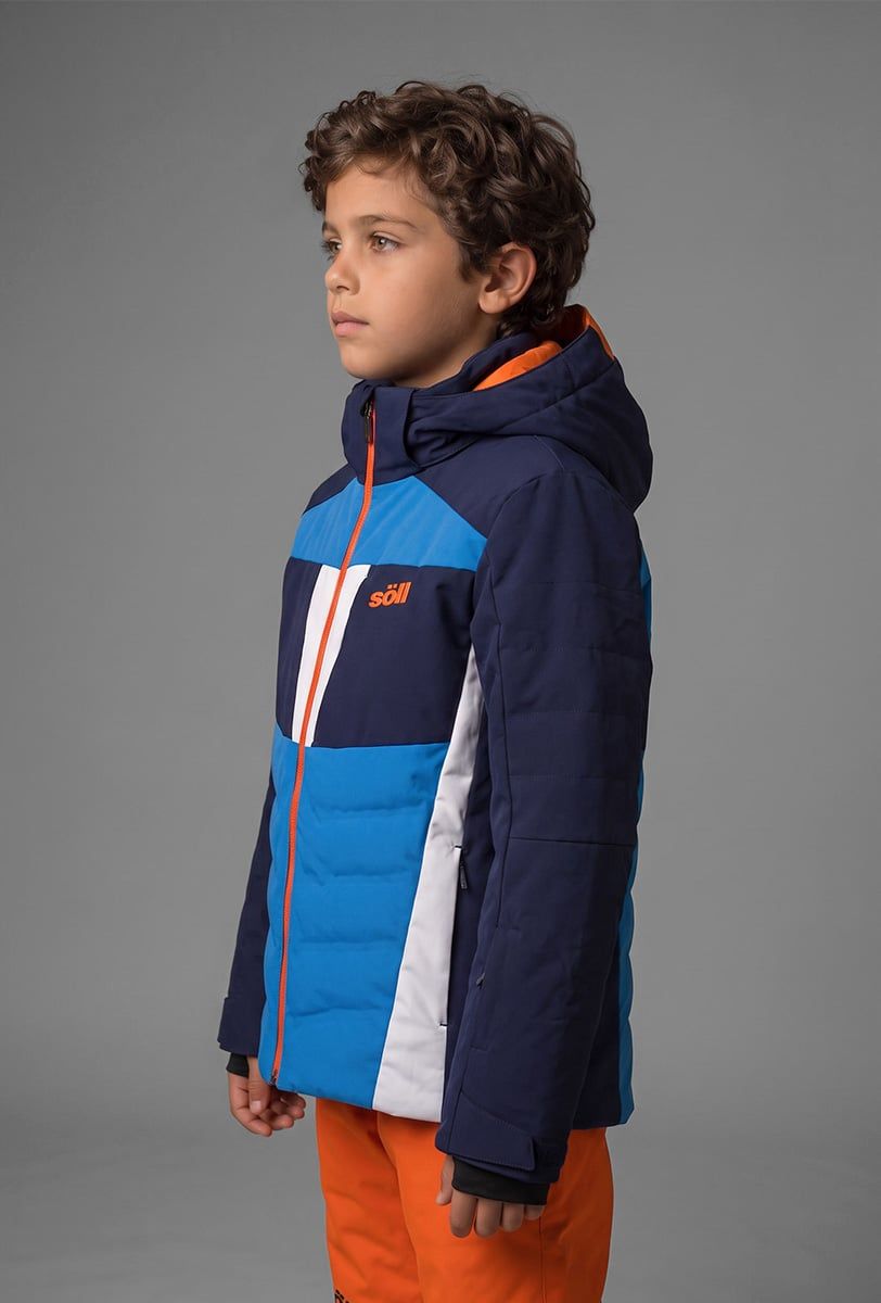 Giacca da sci bambini Söll SYCLONE Navy – vista laterale - 4