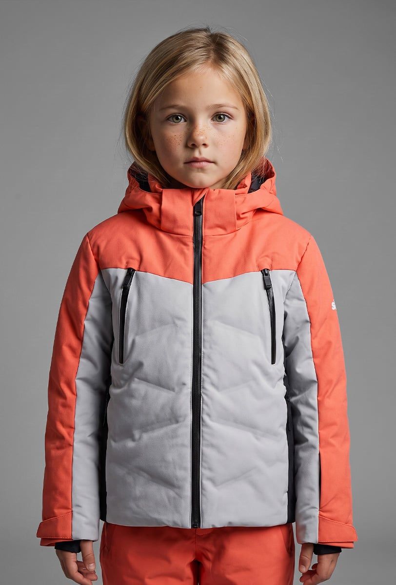 Giacca da sci bambini Söll TYPHOON II Coral – primo piano - 2