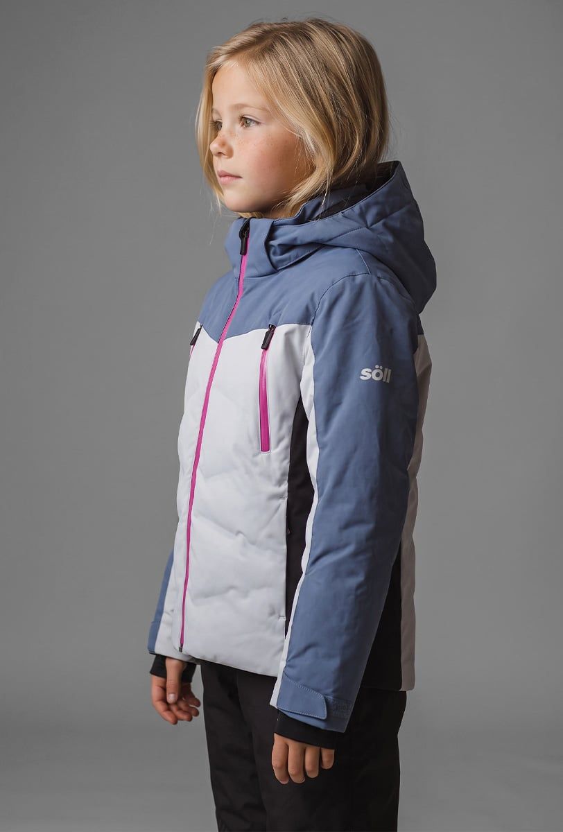 Giacca da sci bambini Söll TYPHOON II Moonlight Blue – vista laterale - 2